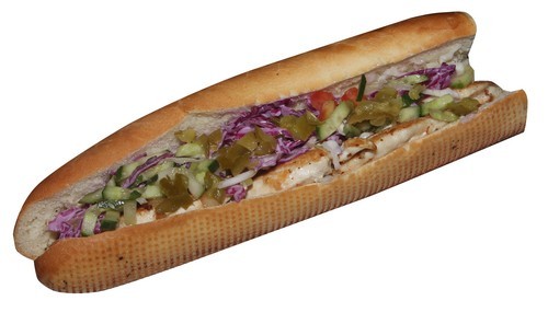 עוף על הפלאנצ'ה בבאגט